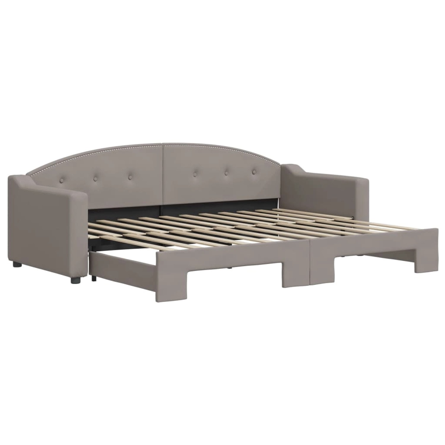 vidaXL Gästebett Gästebett Tagesbett Ausziehbar Taupe 80x200 cm Stoff Bett günstig online kaufen