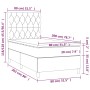 vidaXL Boxspringbett dunkelbraun (80x200 cm) mit Matratze und Kopfteil. Bett aus Stoff mit Knopfheftung.