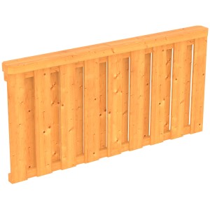 Skan Holz Deckelschalung Brüstung aus Douglasie für Terrassenüberdachung, Pfostenabstand 170cm.