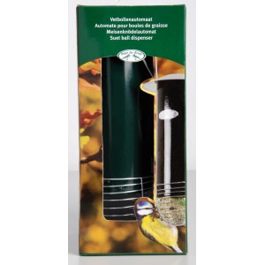 Esschert Design Meisenknödelautomat, dunkelgrün, für bis zu 5 Knödel. Vogelfutterspender.