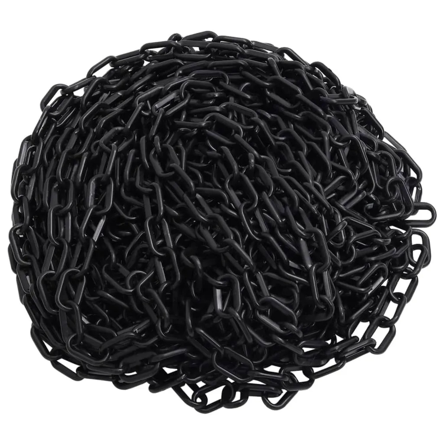 DELUKE Absperrkette SOGI Schwarz 30m Ø8 mm Kunststoff Warnkette Gliederkette Sicherheitskette Zum Absperren
