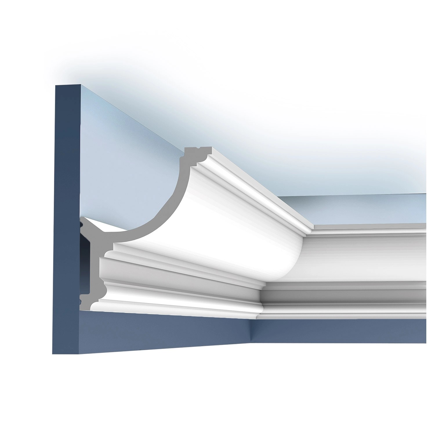 ORAC DECOR C901 LUXXUS Stuckprofil Stuck Gesims Eckleiste Deckengesims Profil 2m 200 cm x 14,8 cm x 12,4 cm Weiß