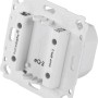 Homematic IP Netzteil für Markenschalter, weiß, Rückseite mit Montageplatte. Smart Home Stromversorgung für 55mm-Gehäuse.