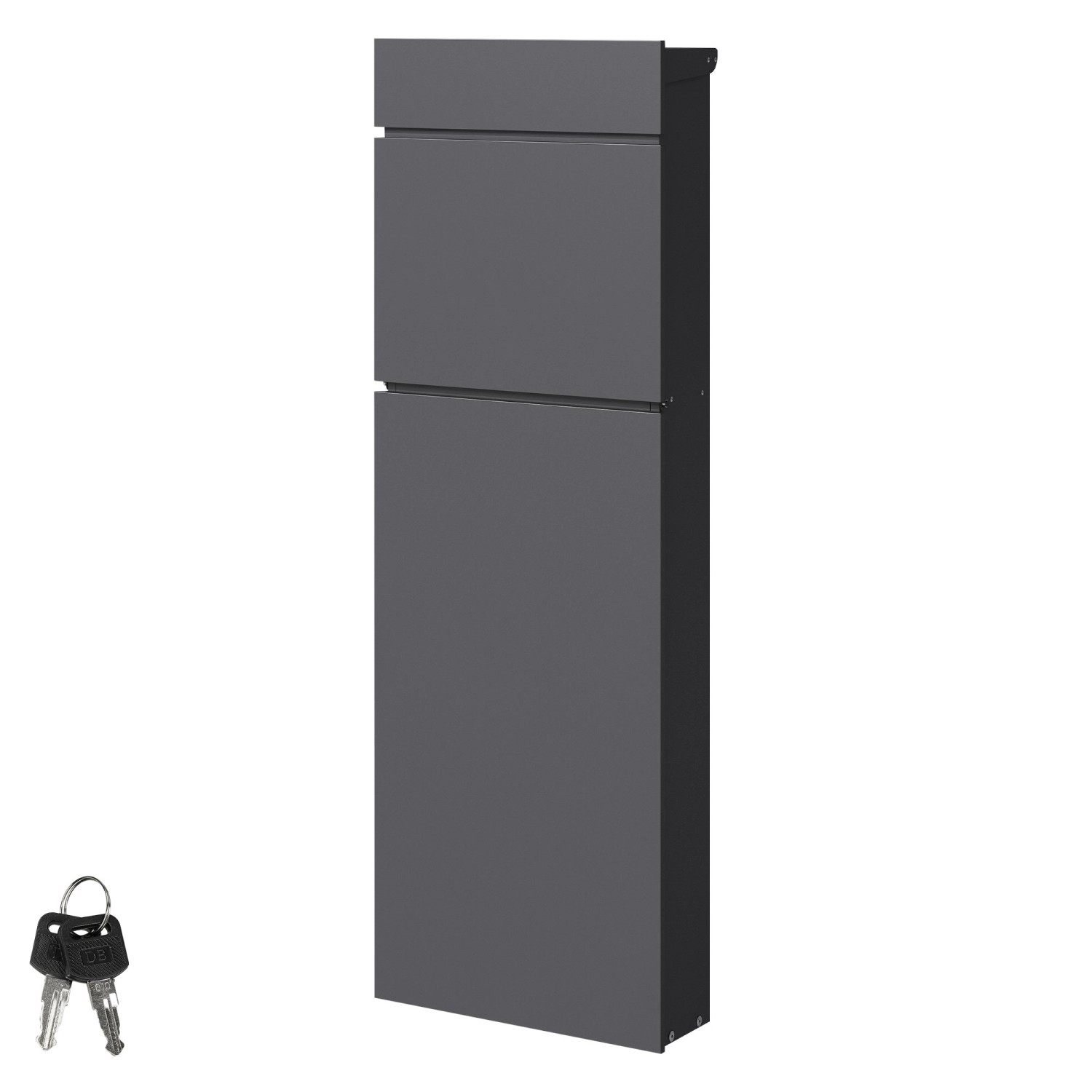 ML-Design Standbriefkasten Freistehend Anthrazit aus Stahl 39,5x14,1x115 cm günstig online kaufen