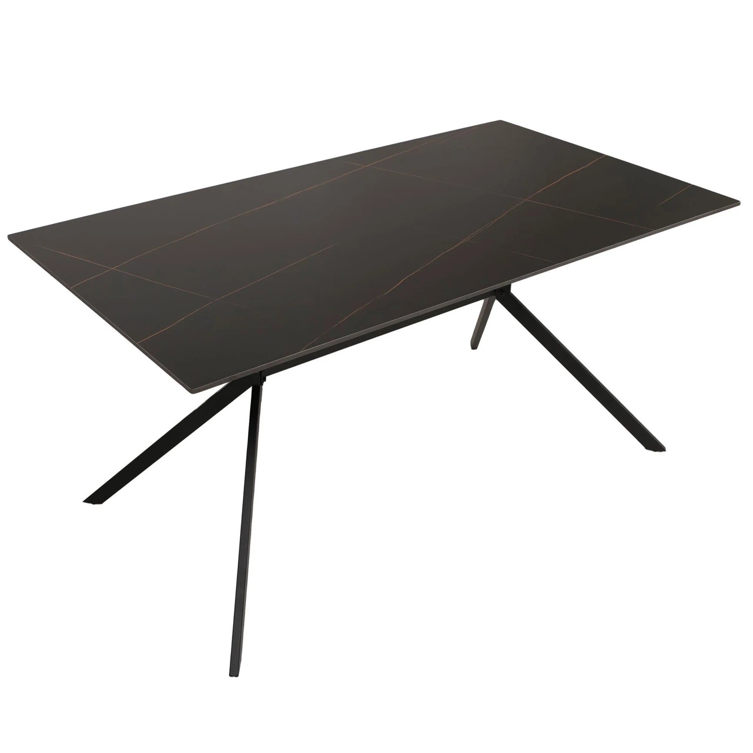 MCW Esszimmertisch O58 Schwarz-Gold 160cm