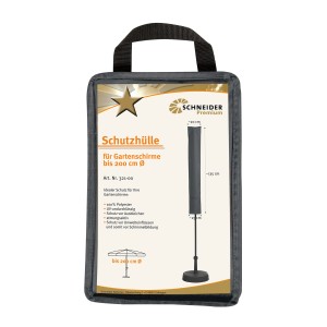 Schneider Premium Schutzhülle für Sonnenschirme bis Ø 200cm, verpackt in Tragetasche.
