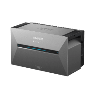 Anker SOLIX Solarbank 3 E2700 Pro LiFePO4 Speicher, grau, mit blauer Statusleiste. Power Station für Solarenergie.