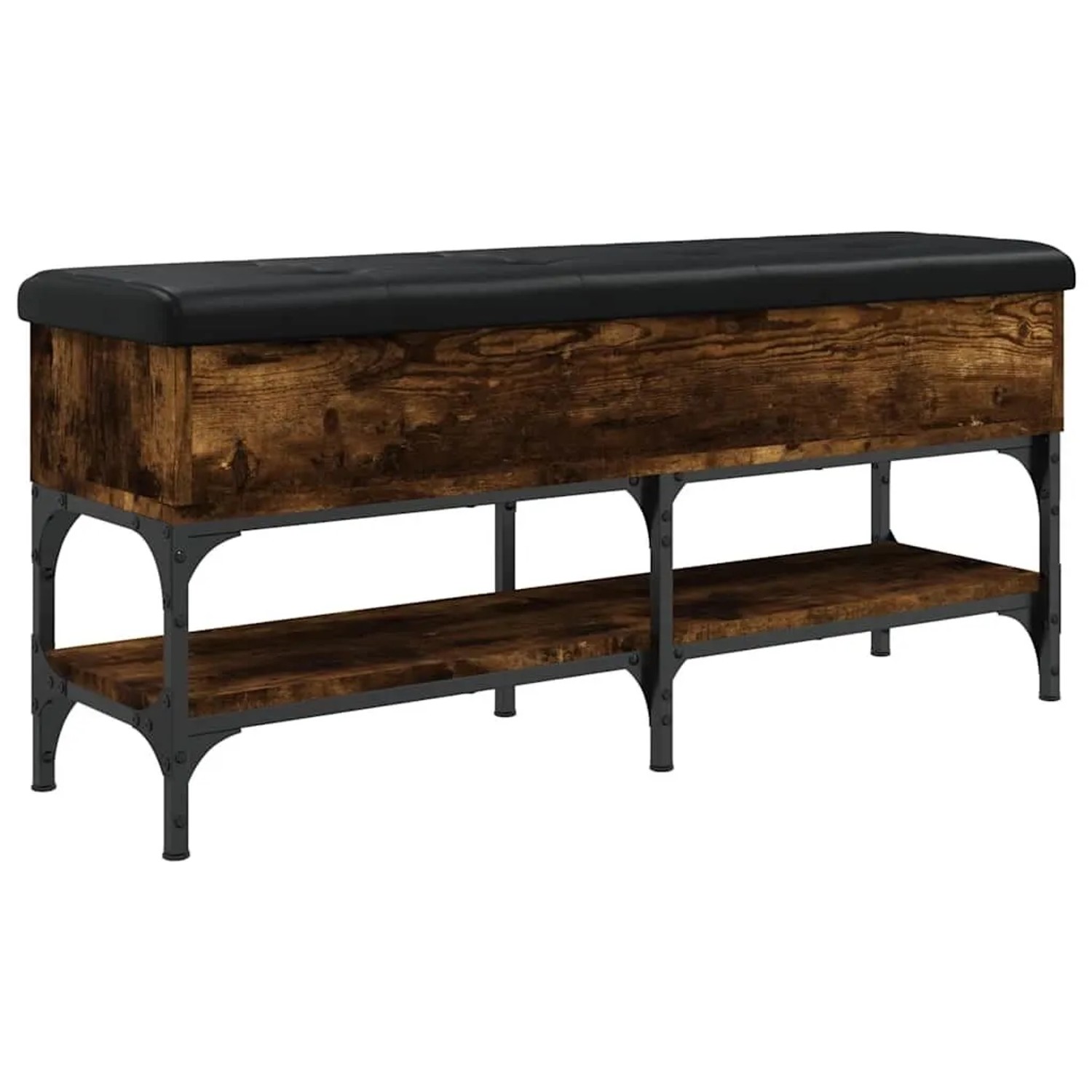 vidaXL Schuhbank Räuchereiche 102x32x45 cm Holzwerkstoff 835179