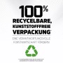 Verpackung der Energizer Alkaline Power Batterien: 100% recycelbar und kunststofffrei.