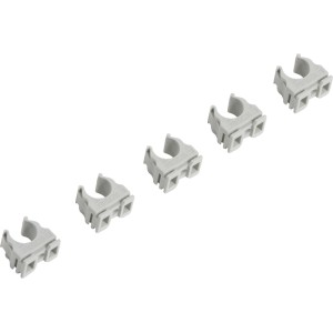 Graue Klemmschellen EN 25 (25 Stück) zur Befestigung von Leerrohren.