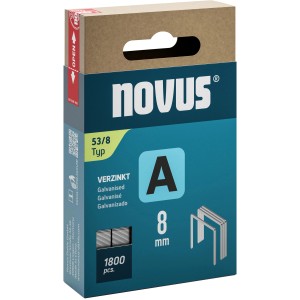 Novus Feindrahtklammern A 53, 8 mm, 1800 Stück, verzinkt.