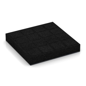 WARCO Fallschutzplatte 50x50x8 cm in Schiefergrau für Spielplätze und Outdoor-Bereiche.