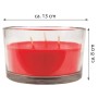 Rote HS Candle Duftkerze Daiquiri Strawberry im Glas, ca. 13x8cm, mit drei Dochten.