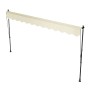Beige Klemmmarkise Kapstadt 400x120 cm für Balkon und Terrasse.