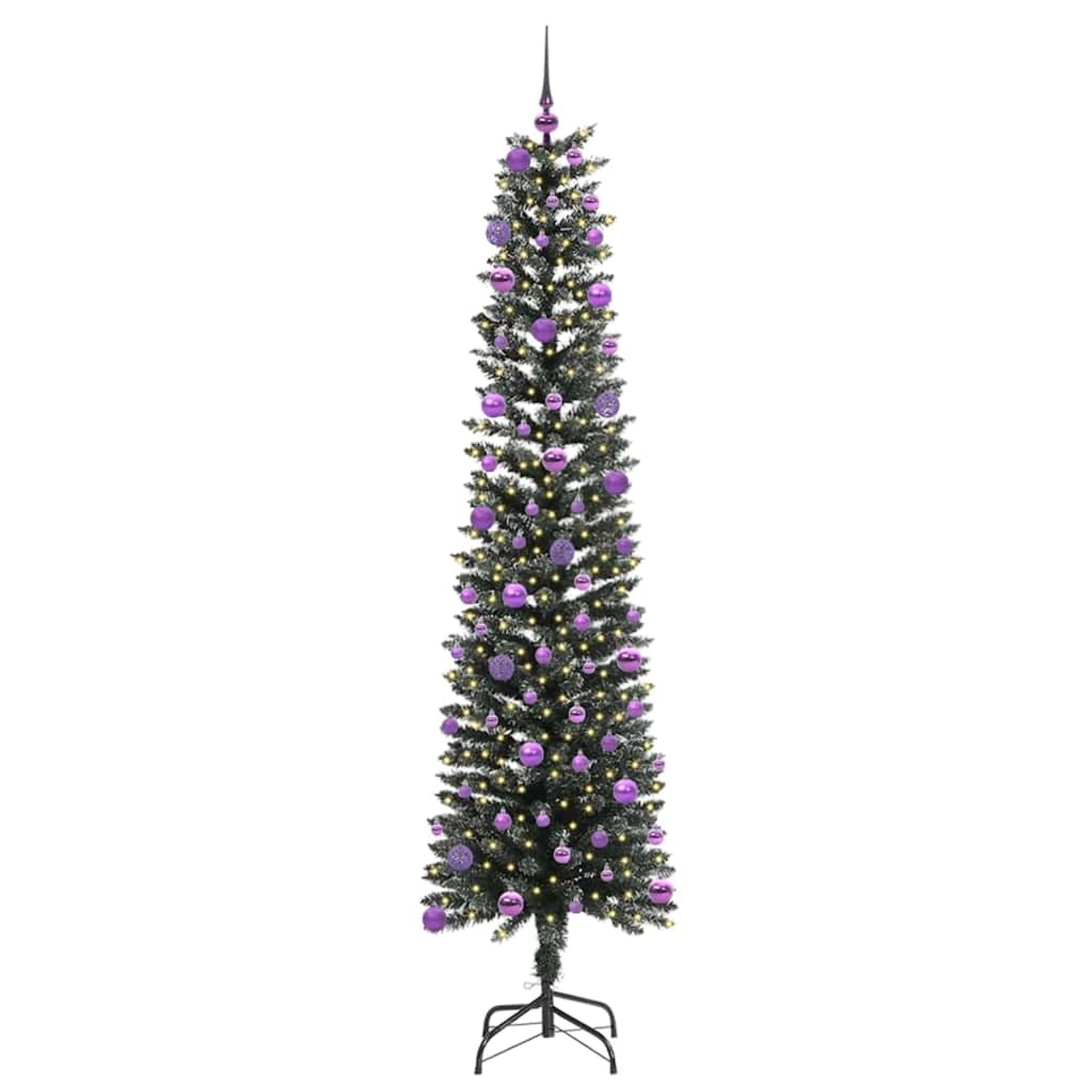 vidaXL Künstlicher Weihnachtsbaum mit 300 LEDs Grün 58 x 58 x 210 cm 3395958