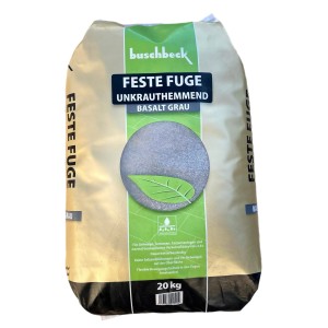 Buschbeck Feste Fuge Basaltgrau, 20 kg Sack unkrauthemmendes Schüttgut für Pflasterfugen.