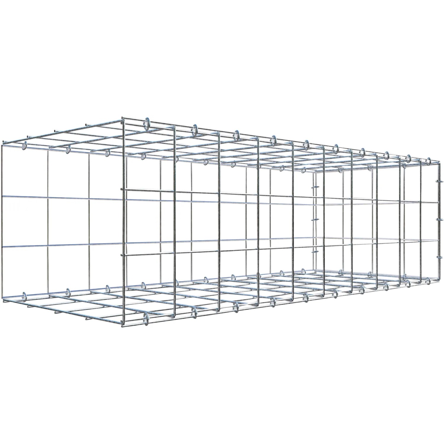 Gabiona C-Ring-Gabione-Anbaukorb Typ 2 30 x 100 x 40 cm Maschenw 10 x 10 cm