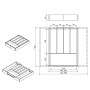 SOTECH ORGA-BOX UNIVERSAL Besteckkasten Aus Bambus Verstellbar Für Schrankbreite 500 - 600 mm Höhe 65 mm bis 7 Fächer_5