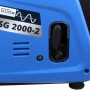 Detailansicht des blauen Güde Inverter Stromerzeugers ISG 2000-2 Benzin.