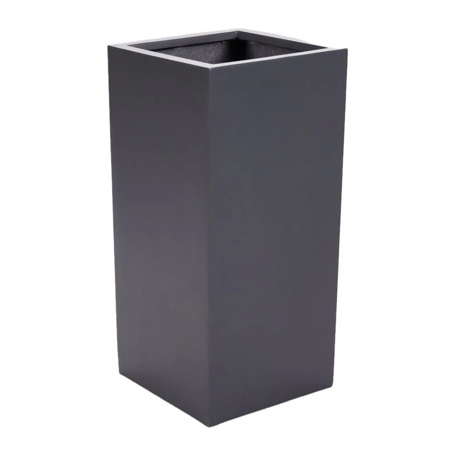 Elegant Einrichten Pflanzkübel Fiberglas Säule 30x30x80cm Anthrazit-Metallic