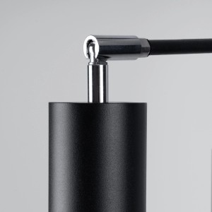 Detailaufnahme: Schwarzer Sollux Lighting Kronleuchter Lemmi 6, Lampen & Leuchten.