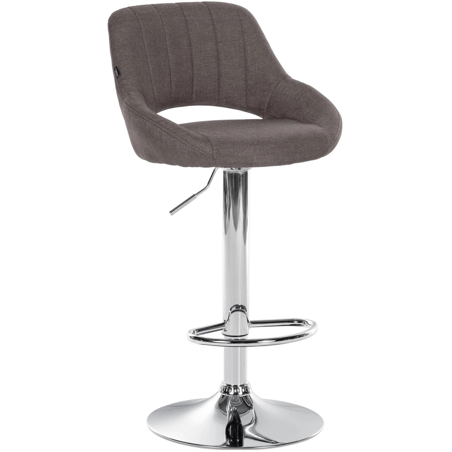 CLP Barhocker Milet Stoff Dunkelgrau/Chrom