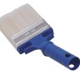 Knauf Finishpinsel für Putz mit blauem Griff und hellem Borstenkopf.