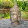 Buddha Figur Kopf, 53cm, Bronzeoptik, Polyresin, für Garten & Deko.