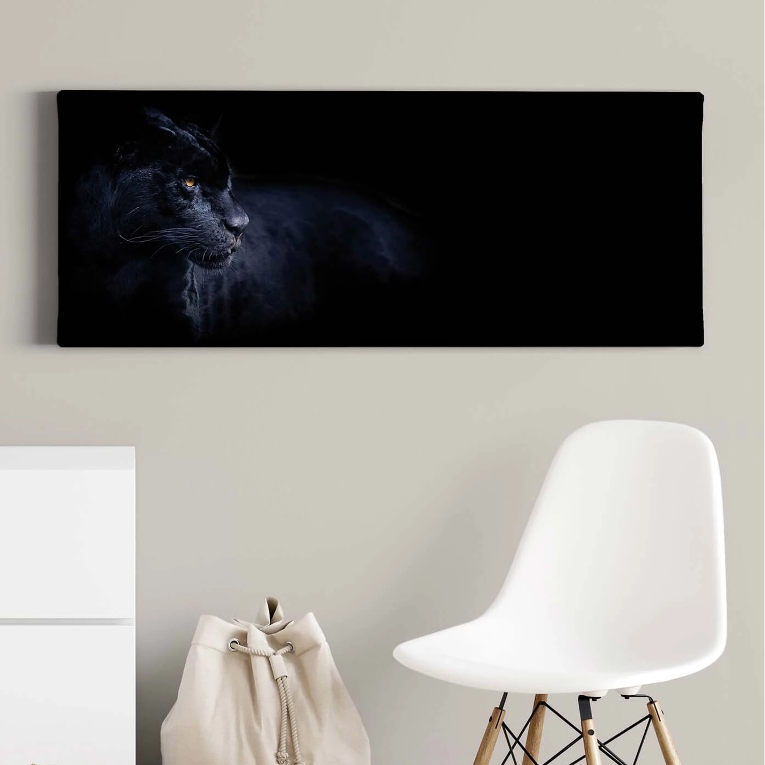 Bricoflor Bild Schwarzer Panther Tierfotografie Leinwand Bild In Schwarz Wo günstig online kaufen