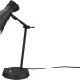 Schwarze Reality Tischleuchte Enzo, Design-Tischlampe aus Metall für Büro und Wohnraum.