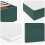 vidaXL Bett mit LED-Lichtleisten Dunkelgrün 200 x 200 cm Samt 3371618_15