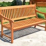 Gartenbank New Jersey 3-Sitzer aus Eukalyptusholz, klassisches Design für den Garten.