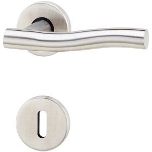 AnsaPro Türbeschlag Amazonas Edelstahl, Rosettengarnitur für Zimmertüren.