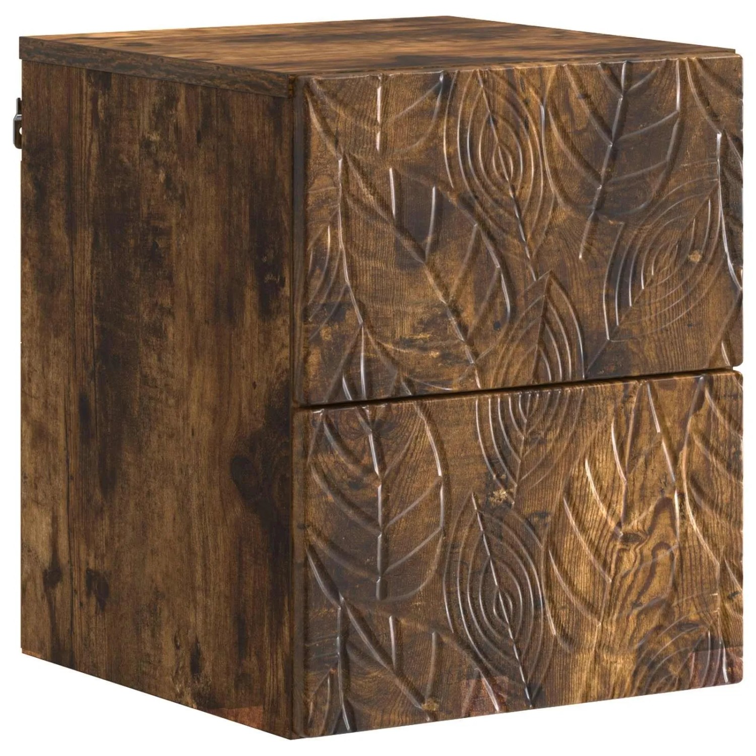vidaXL Wandmontierter Nachttisch Geräucherte Eiche 34,5 x 33 x 40 cm 898815
