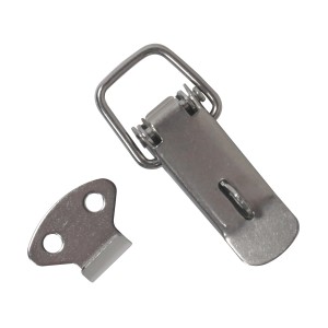 HMF 14980-09 Edelstahl Spannverschluss mit Schlossöse 8 Stück 27 x 75 mm Silber