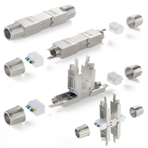 hb-digital CAT 7 Netzwerk Verbinder, werkzeuglose LSA Adapter für Kabel