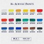 Artina Acrylfarben-Set, 18 Farben für Staffelei & Malen.