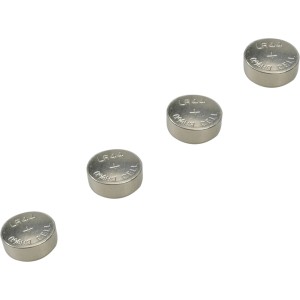 Vier LR44 Knopfzellen Batterien, 1.5V Alkaline Batterien für Uhren und Taschenrechner.