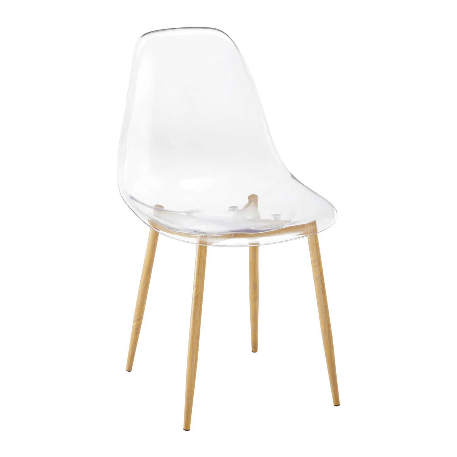 Bessagi Home Stuhl Vinnie Transparent Kunststoff