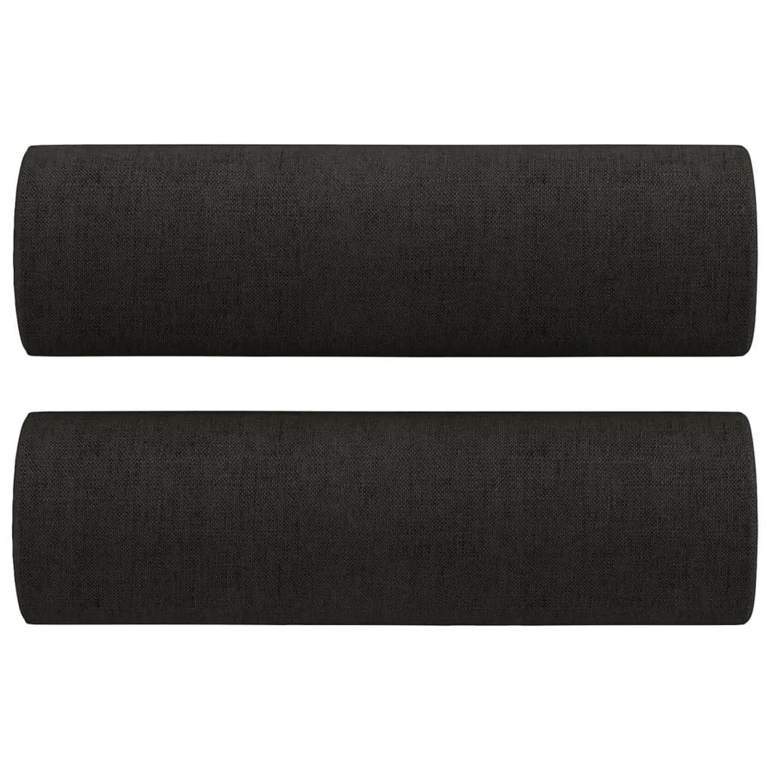 vidaXL Zierkissen 2 Stk Schwarz Ø15x50 cm Stoff 349505