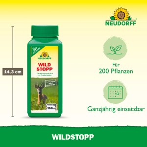 Neudorff Wildstopp, 100g Flasche zum Schutz vor Wildverbiss an Pflanzen.