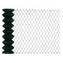 Grüner Karat Maschendrahtzaun, 1,5x25m, mit PVC-Beschichtung und 6x6cm Maschenweite.