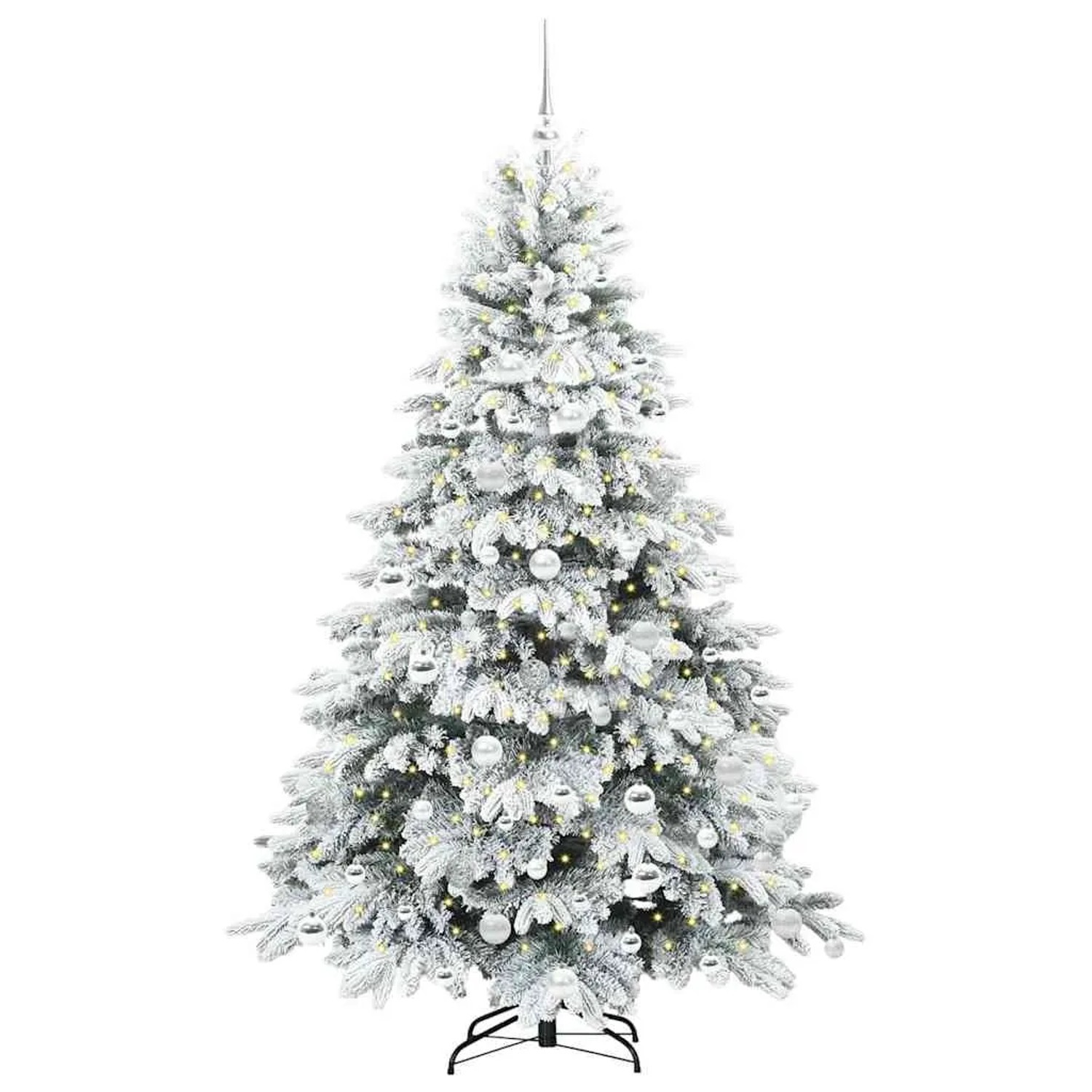 vidaXL Künstlicher Weihnachtsbaum mit 300 LEDs Grün 180 cm PE und PVC 3397619