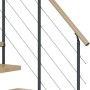 Dolle Mittelholmtreppe Cork, Ahorn/Anthrazit, mit Edelstahlgeländer.