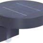 Lutec Solar-Außenwandleuchte Diso in Anthrazit mit Bewegungsmelder.
