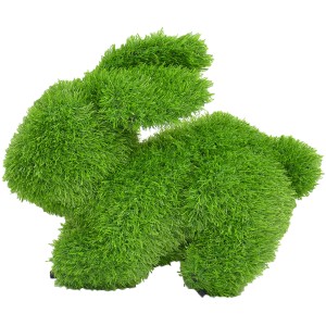 Grüne AniPlants Gartenfigur Hase, 35 cm, aus wetterfestem Material für die Gartendekoration.