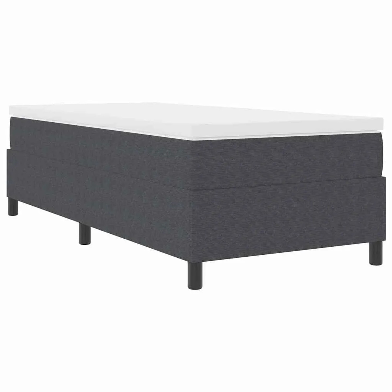 vidaXL Boxspringbett Dunkelgrau und Weiß 90 x 190 cm Cordstoff 3337438