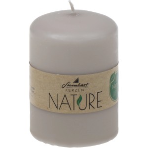 Steinhart Stumpenkerze Classic Nature, 80x57mm, Taupe, für Innen & Außen.