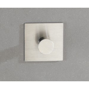 Wenko Wandhaken Accadia, Edelstahl matt, quadratische Form. Handtuchhalter für Bad und Küche.