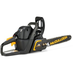 McCulloch Benzin-Kettensäge CS42S in Schwarz/Gelb mit 35 cm Schwertlänge.